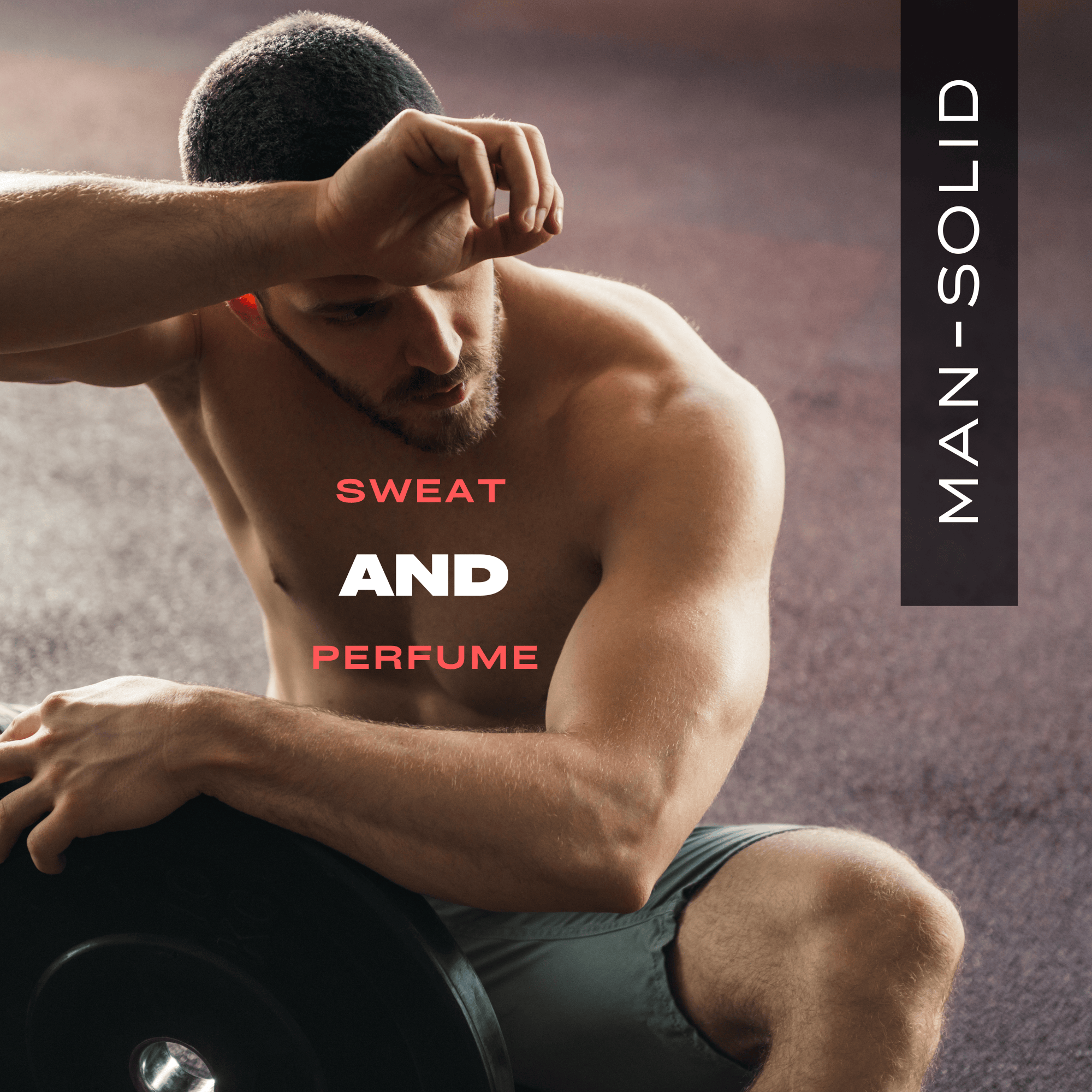 a man in gym tired and sweating sitting on the gym floor