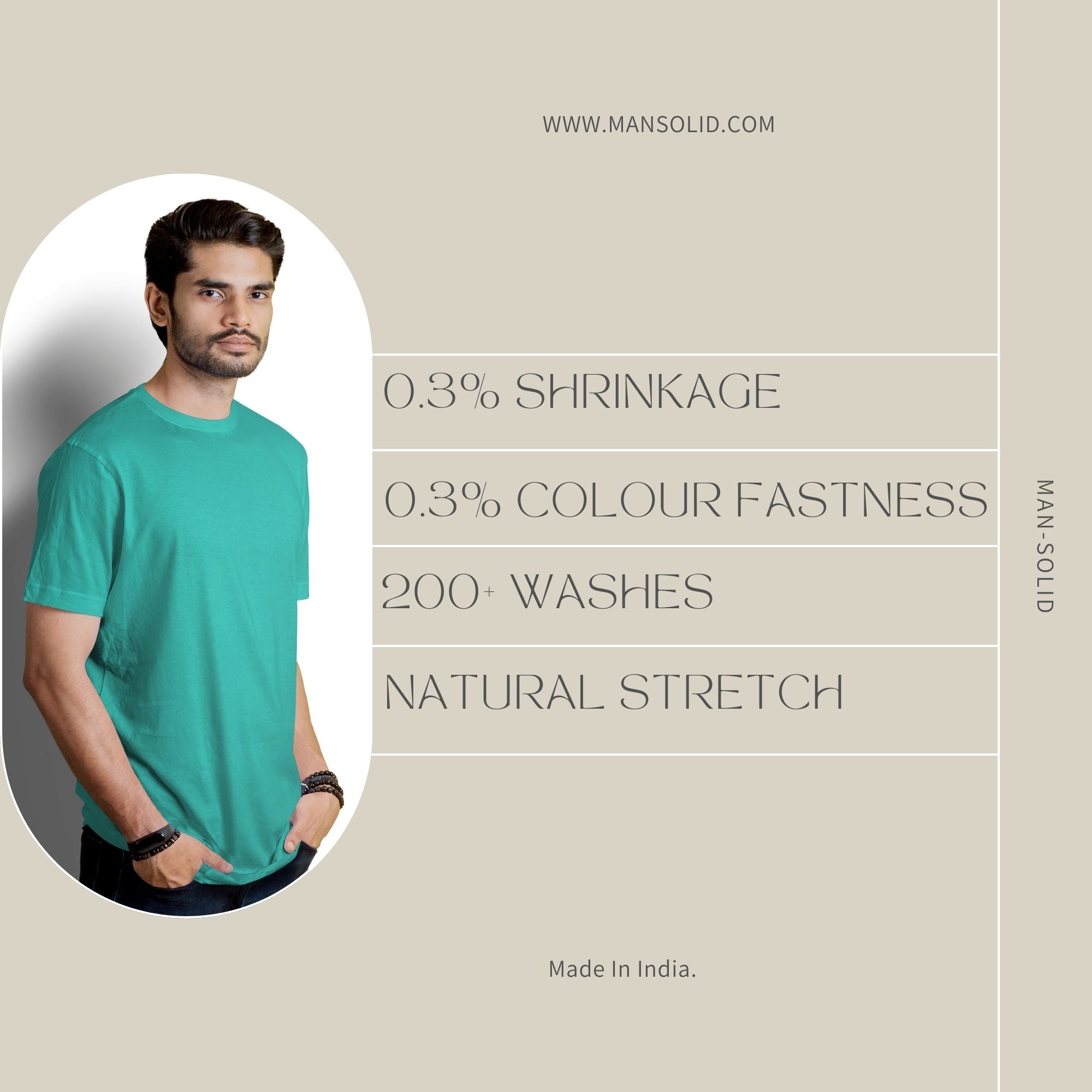 Pack of 2 Emerald Green T-Shirts for Men – Premium Solid Tees for Versatile Wear