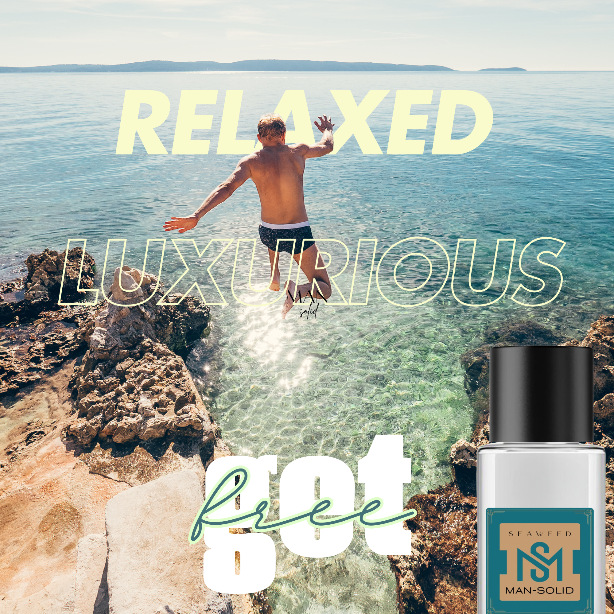 Man-Solid Black T-Shirt with Sea Weed 50ml EDP – Classic Style & Aquatic Freshness