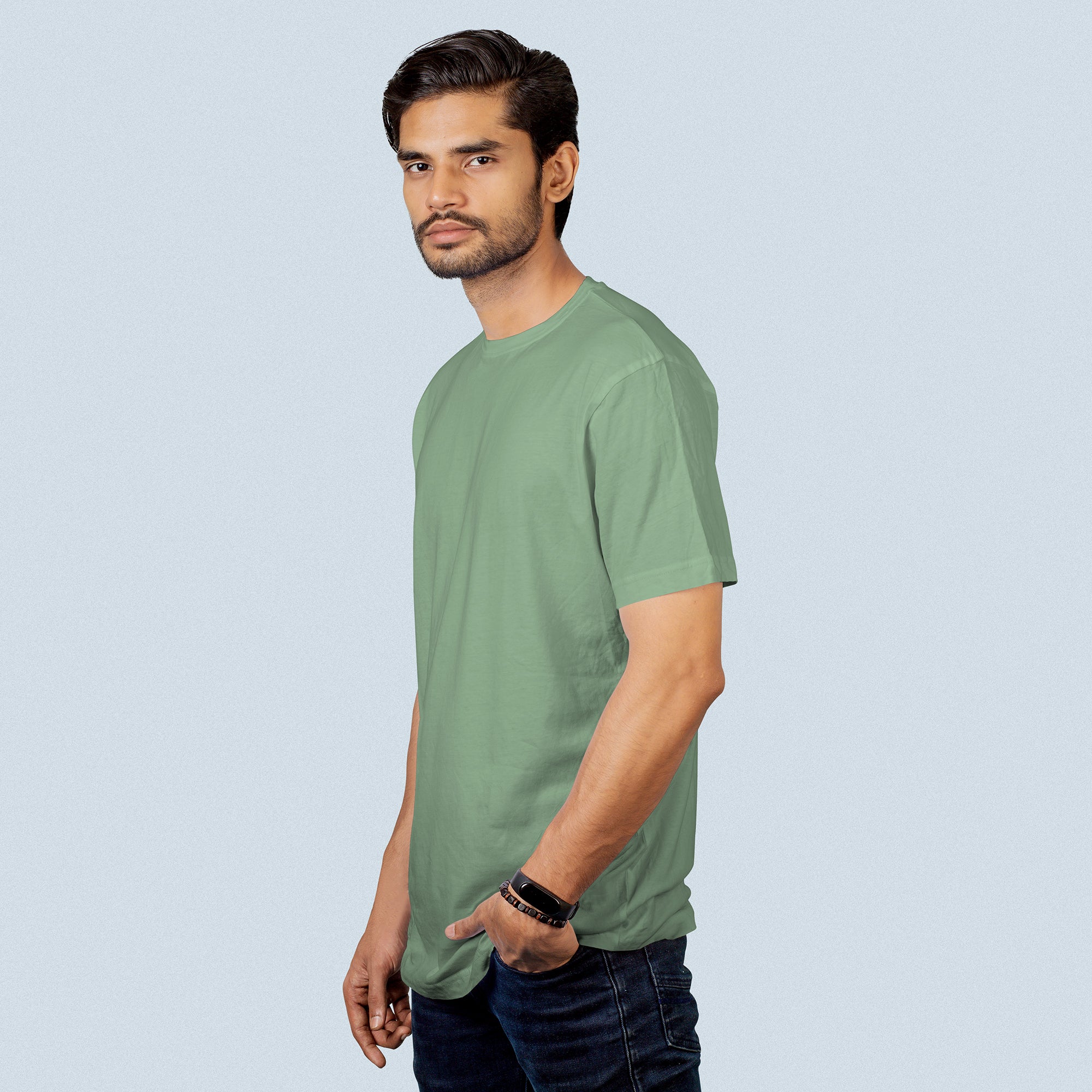 Basil Essential Round Neck Short Sleeve T-Shirt (Casual/Sports)