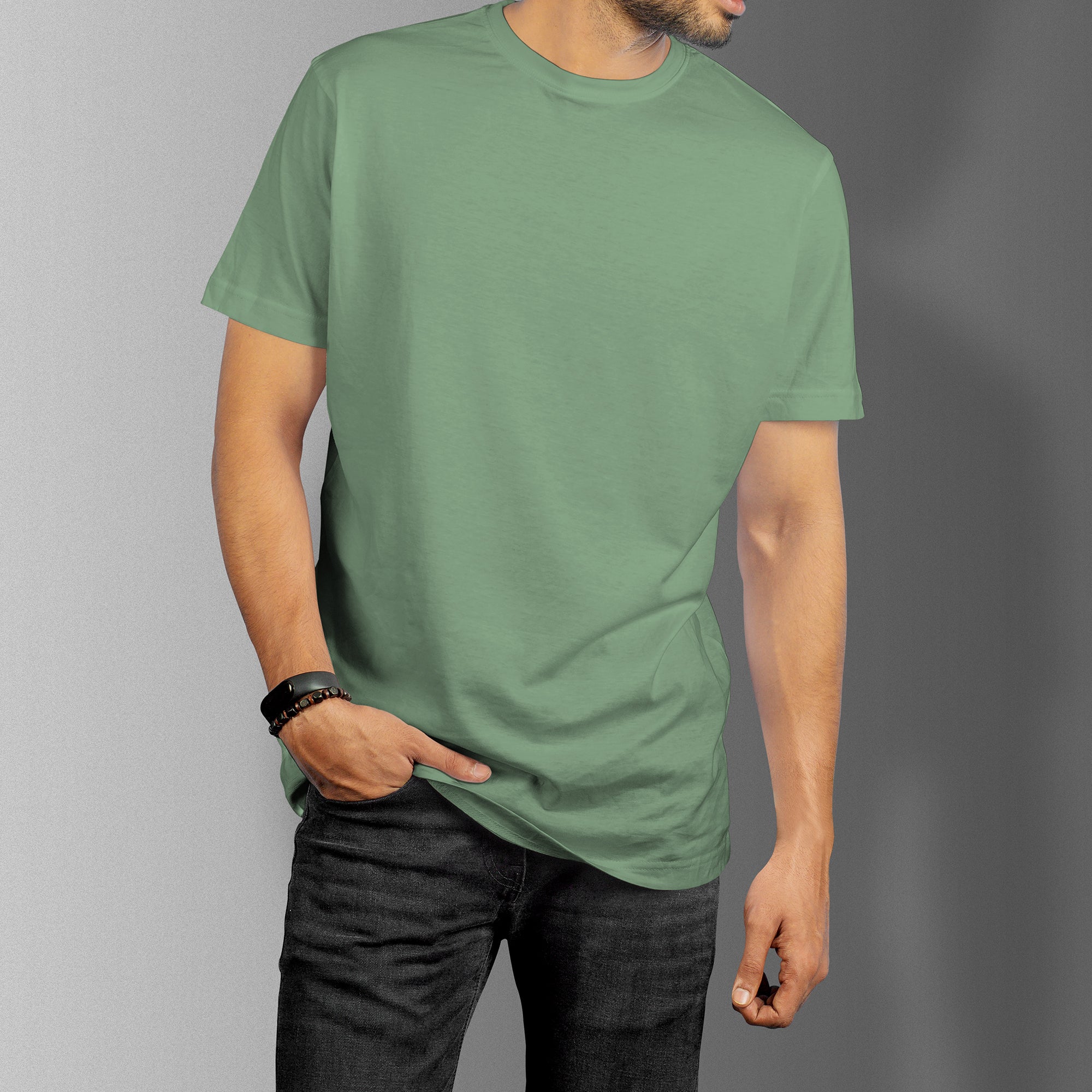 Basil Essential Round Neck Short Sleeve T-Shirt (Casual/Sports)