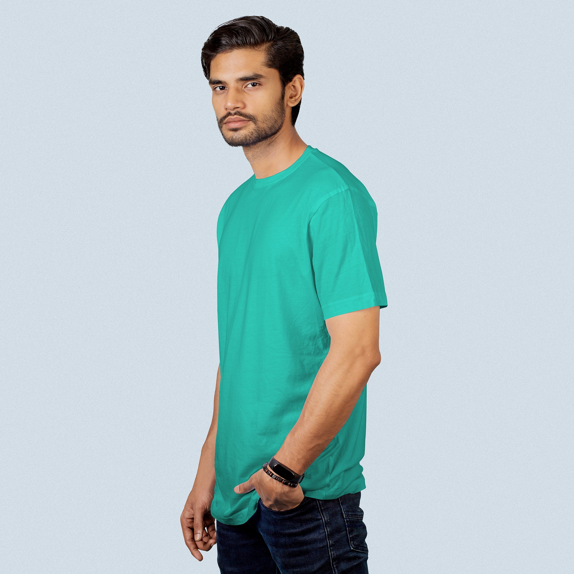 Emerald Essential Round Neck Short Sleeve T-Shirt (Casual/Sports)