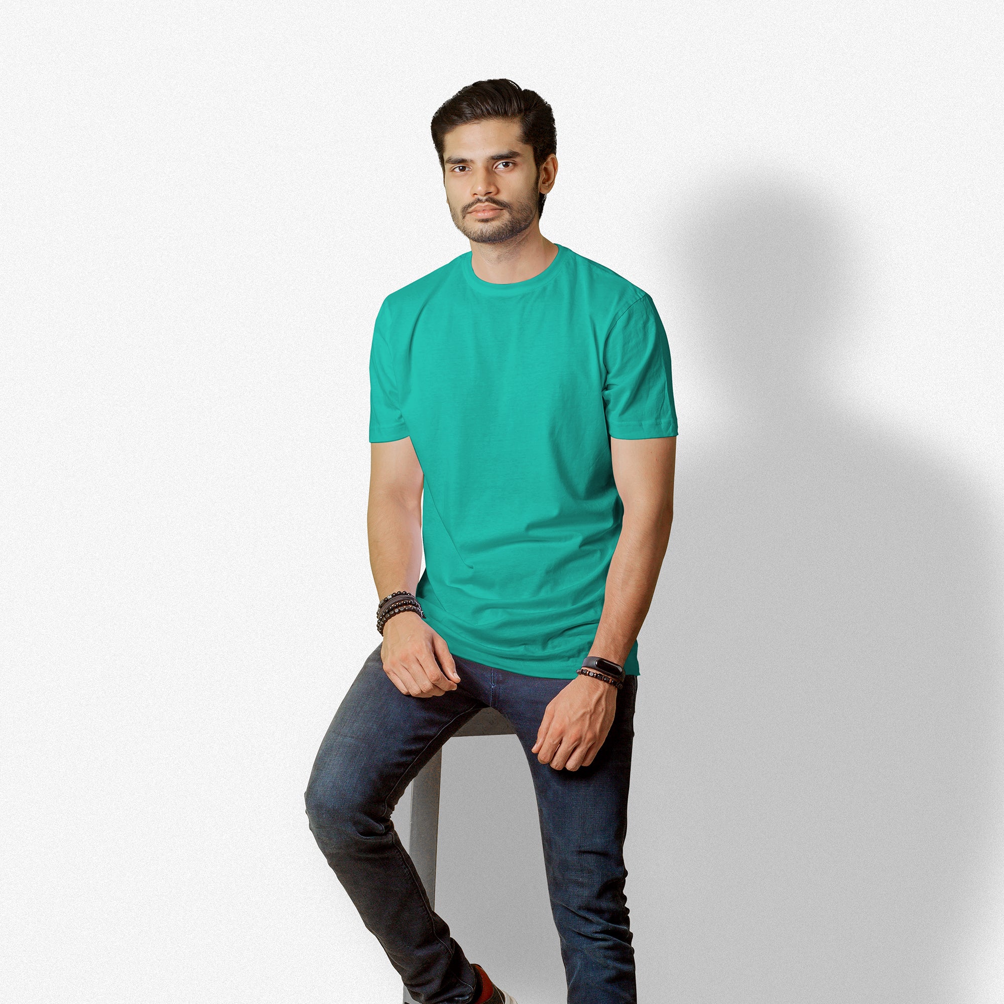 Emerald Essential Round Neck Short Sleeve T-Shirt (Casual/Sports)