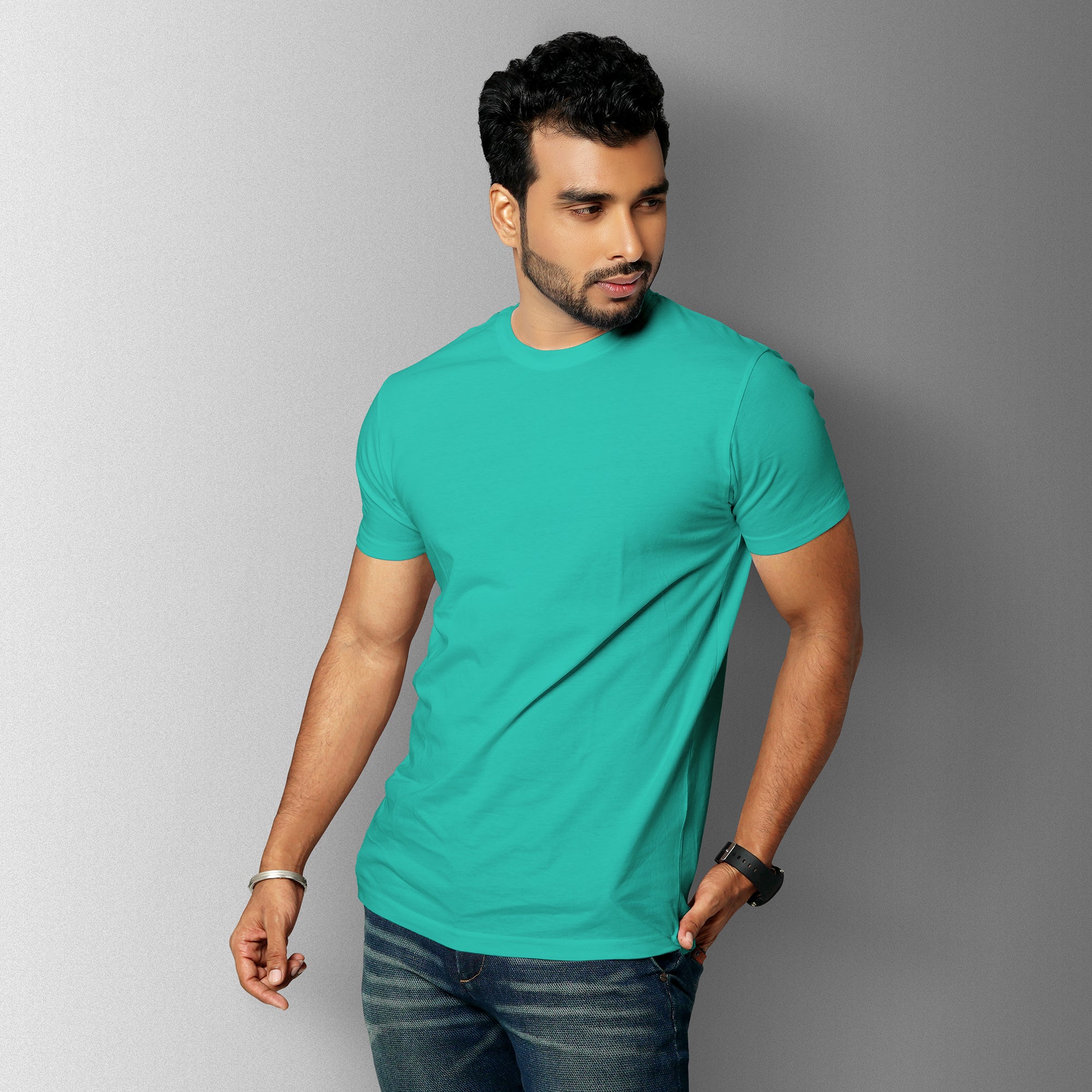 Emerald Essential Round Neck Short Sleeve T-Shirt (Casual/Sports)