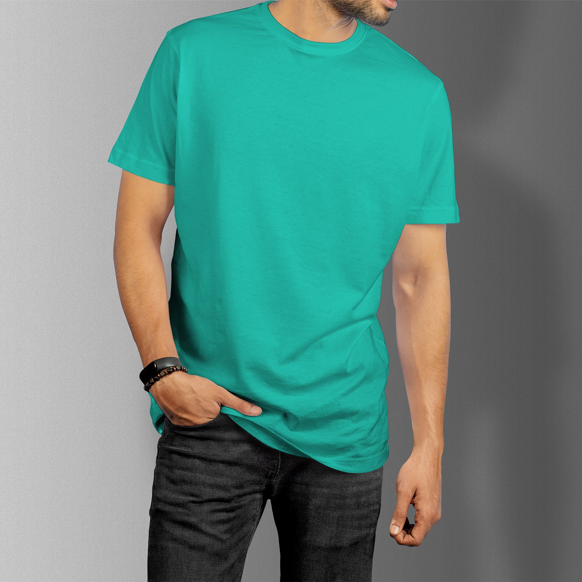 Emerald Essential Round Neck Short Sleeve T-Shirt (Casual/Sports)