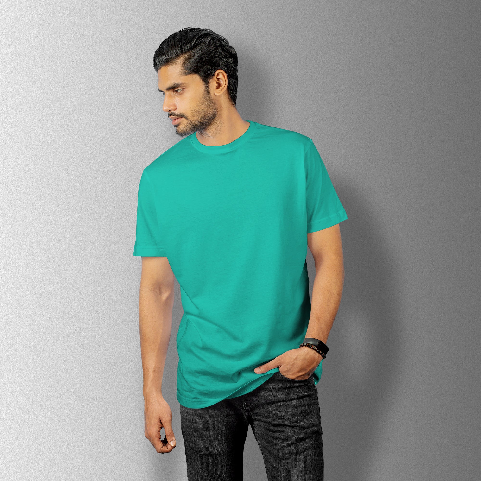 Emerald Essential Round Neck Short Sleeve T-Shirt (Casual/Sports)