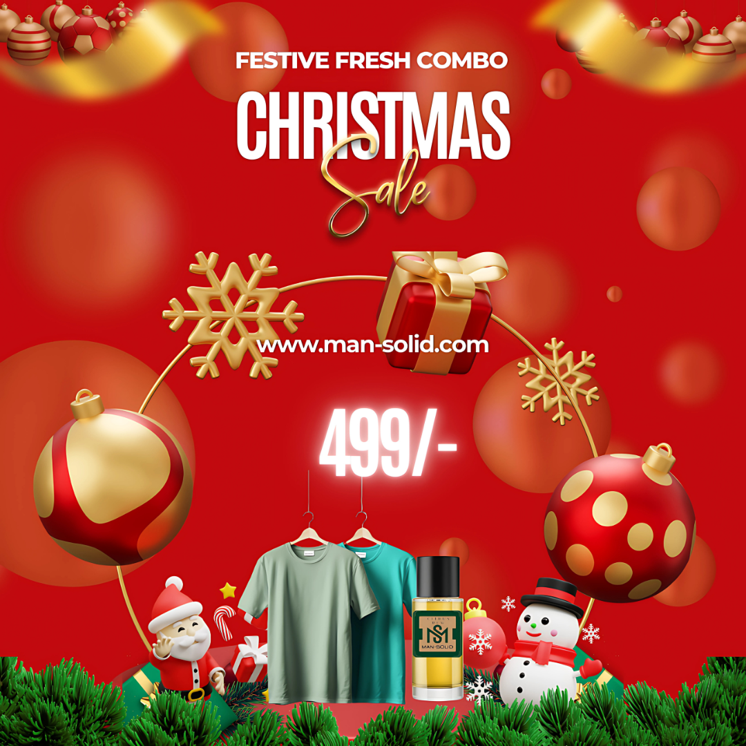 Festive Fresh Combo: Emerald & Basil Green (Free 50ml Man-Solid Citrus Dew Eau de Parfum – Long-Lasting Perfume for Men)